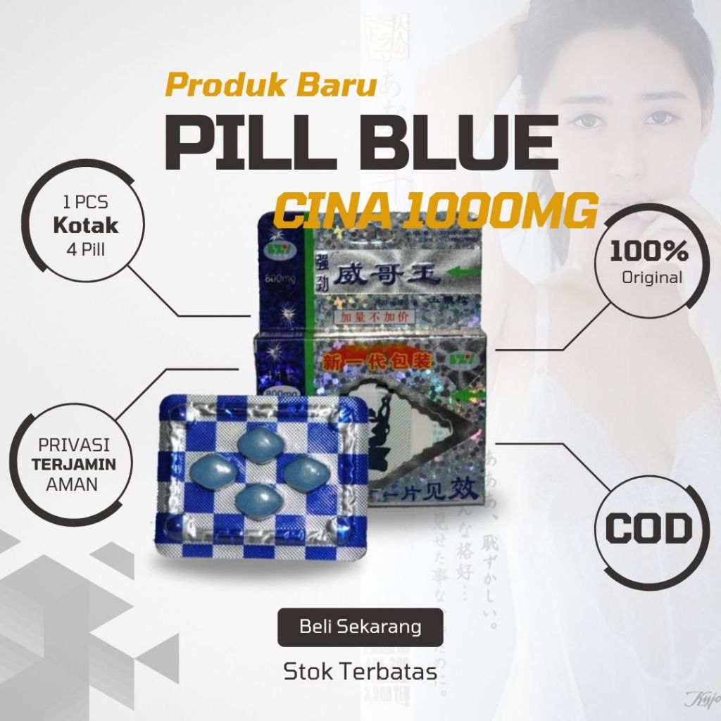 PIL BIRU CHINA ORIGINAL TIONGKOK 1000Mg OBAT KUAT PRIA ORIGINAL  OBAT HERBAL LAKI LAKI PEMBESAR/MR.P