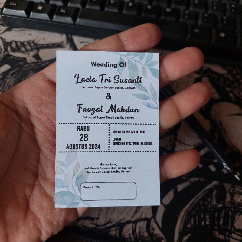 Undangan Mini, Undangan Mambau Balarek, Undangan Peta Kapanca, Undangan Sabun Undangan Kopi