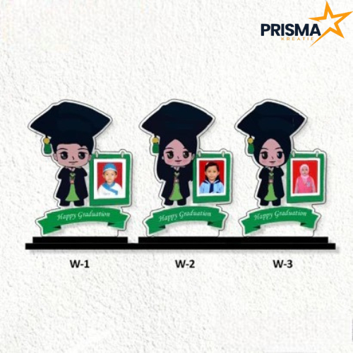 Piala Wisuda Akrilik Custom Plakat Wisuda Custom Bingkai Foto Siswa
