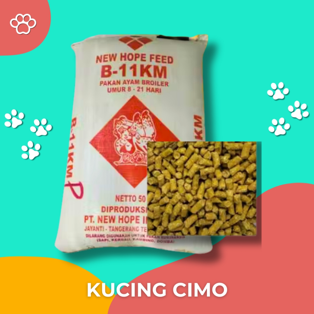 Pakan Ayam Ras Pedaging Umur 8-21 Hari New Hope B 11 KM Dikemas 10 & 20 Kg