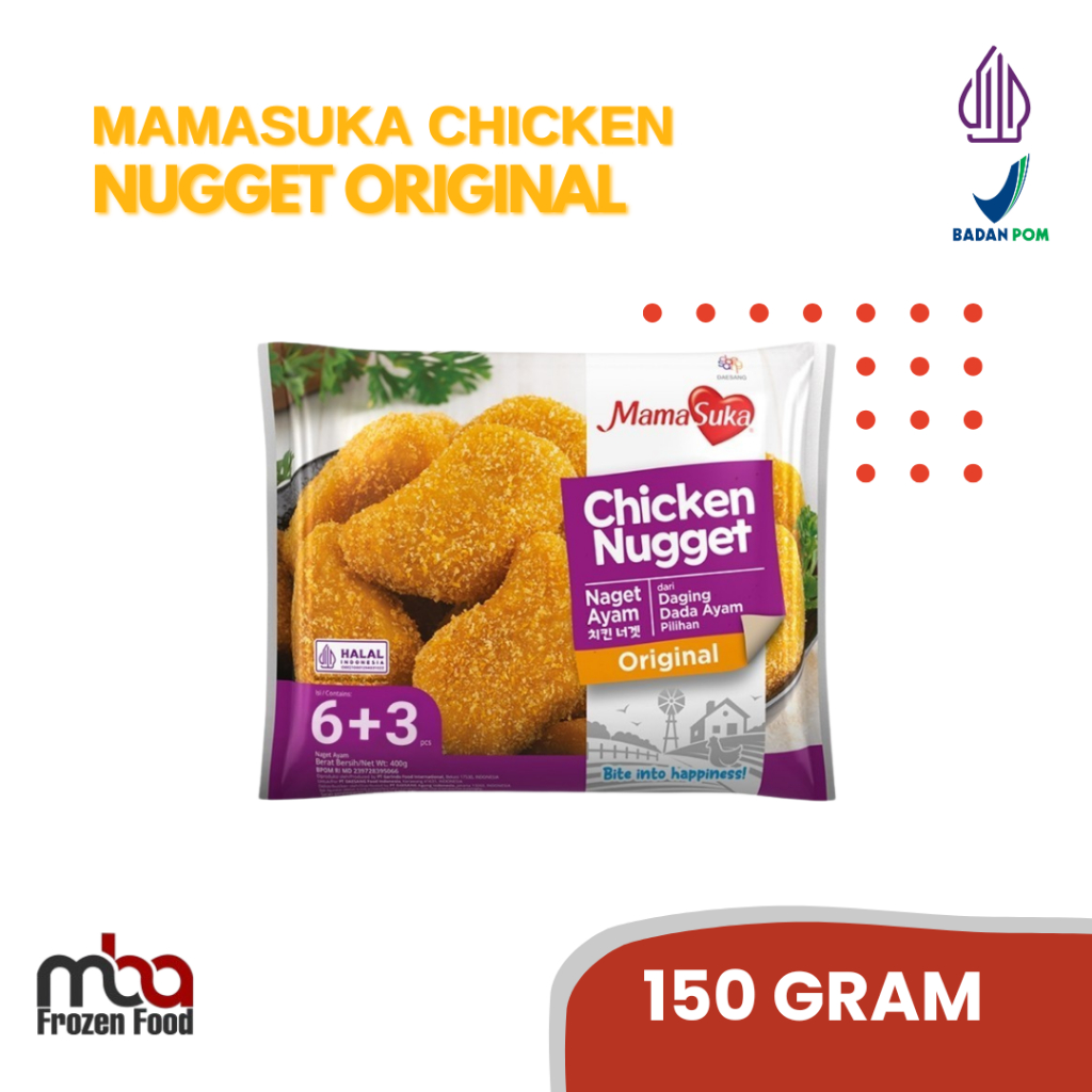 

MAMASUKA Chicken Nugget Original 400gr /Nugget /AyamTepung /Frozenfood /Nugget Ayam /Makanan Siap Saji /Makanan Beku /Ayam Goreng /Beku /Ayam Beku