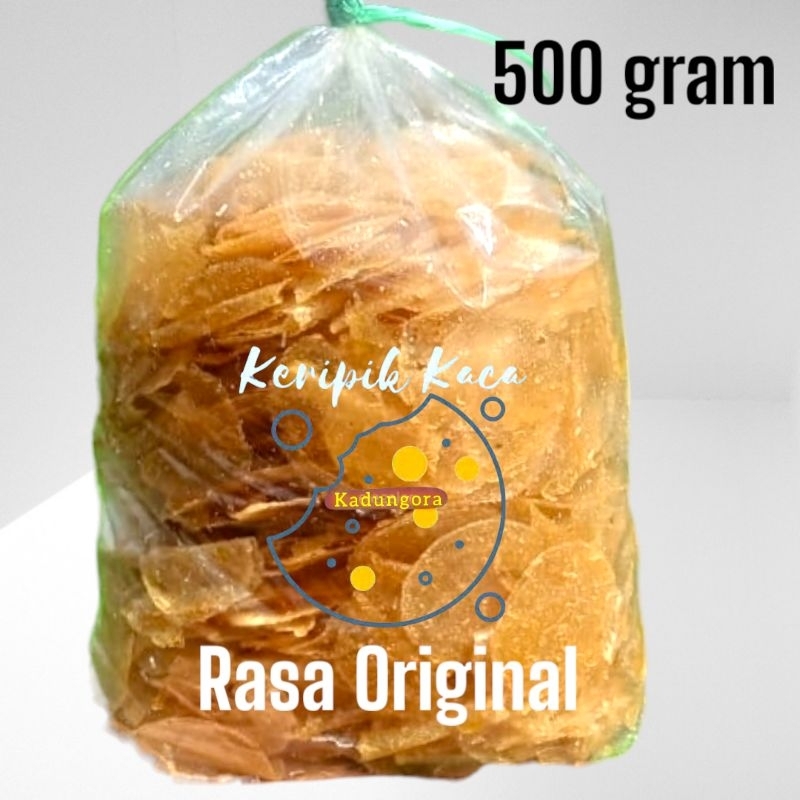 

Keripik Kaca 500 gram ½ kg rasa original ejegeler snack