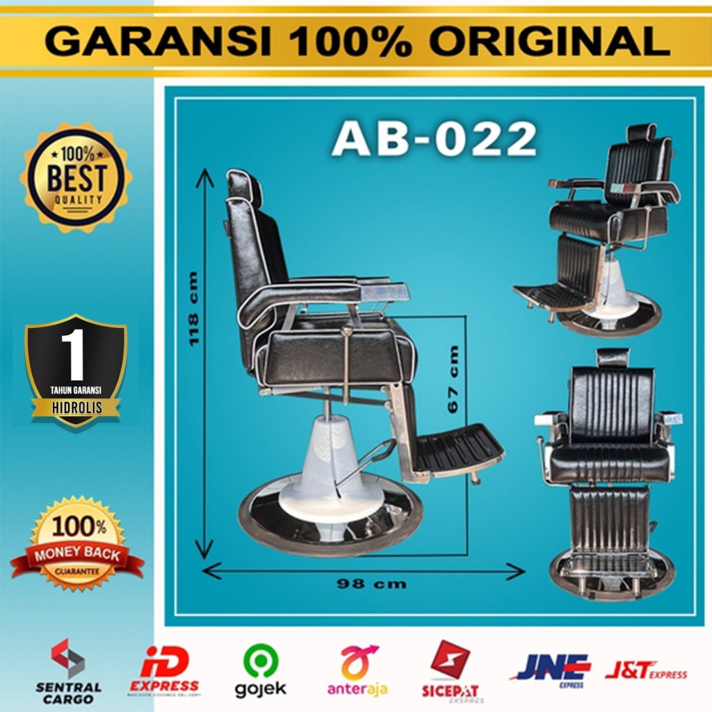 Kursi Hidrolis AB - 022 Kursi Barbershop Rebah Hidrolik Furniture Pangkas Rambut