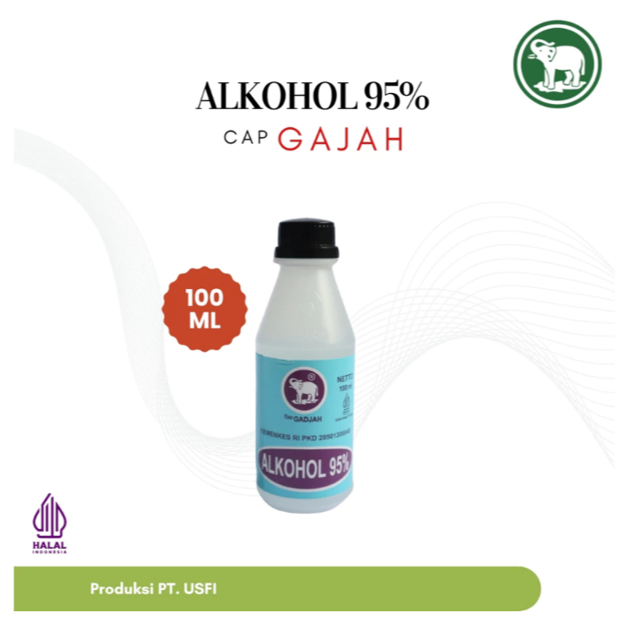 Cap Gajah Alkohol (Etanol) 95% 100 ML