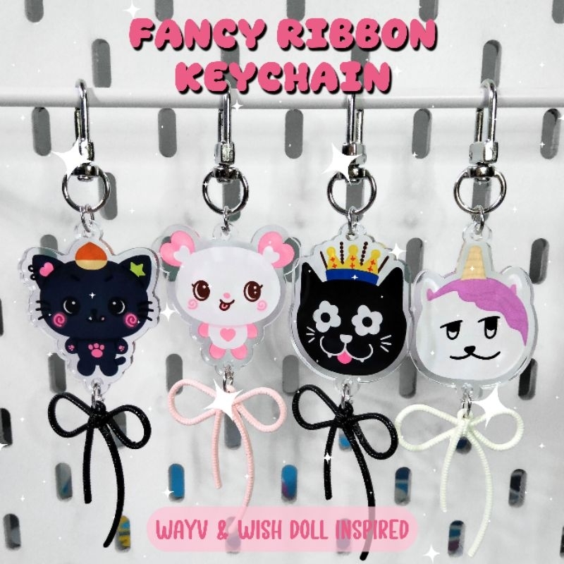 Fancy Ribbon Keychain - NCT Wish Steady Doll & WayV Doll