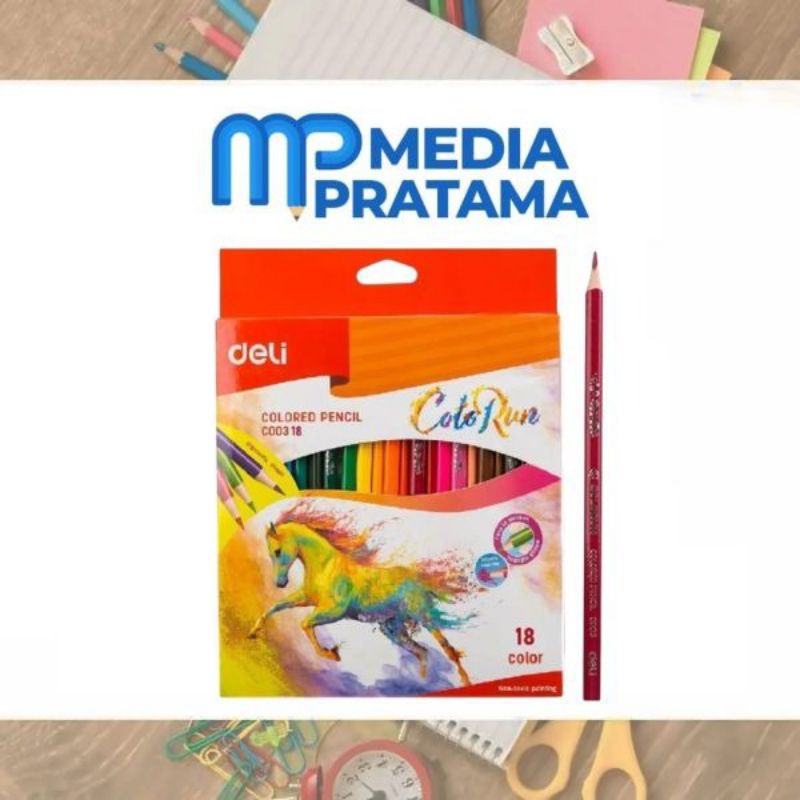 

PENSIL WARNA MURAH DELI 18 PANJANG