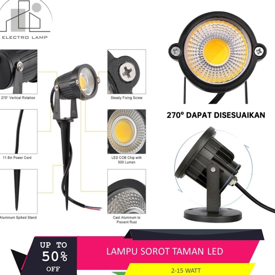 KI3 Lampu Taman LED 3WATT 5WATT 9 WATT  15WATT LED sorot taman lampu sorot taman
