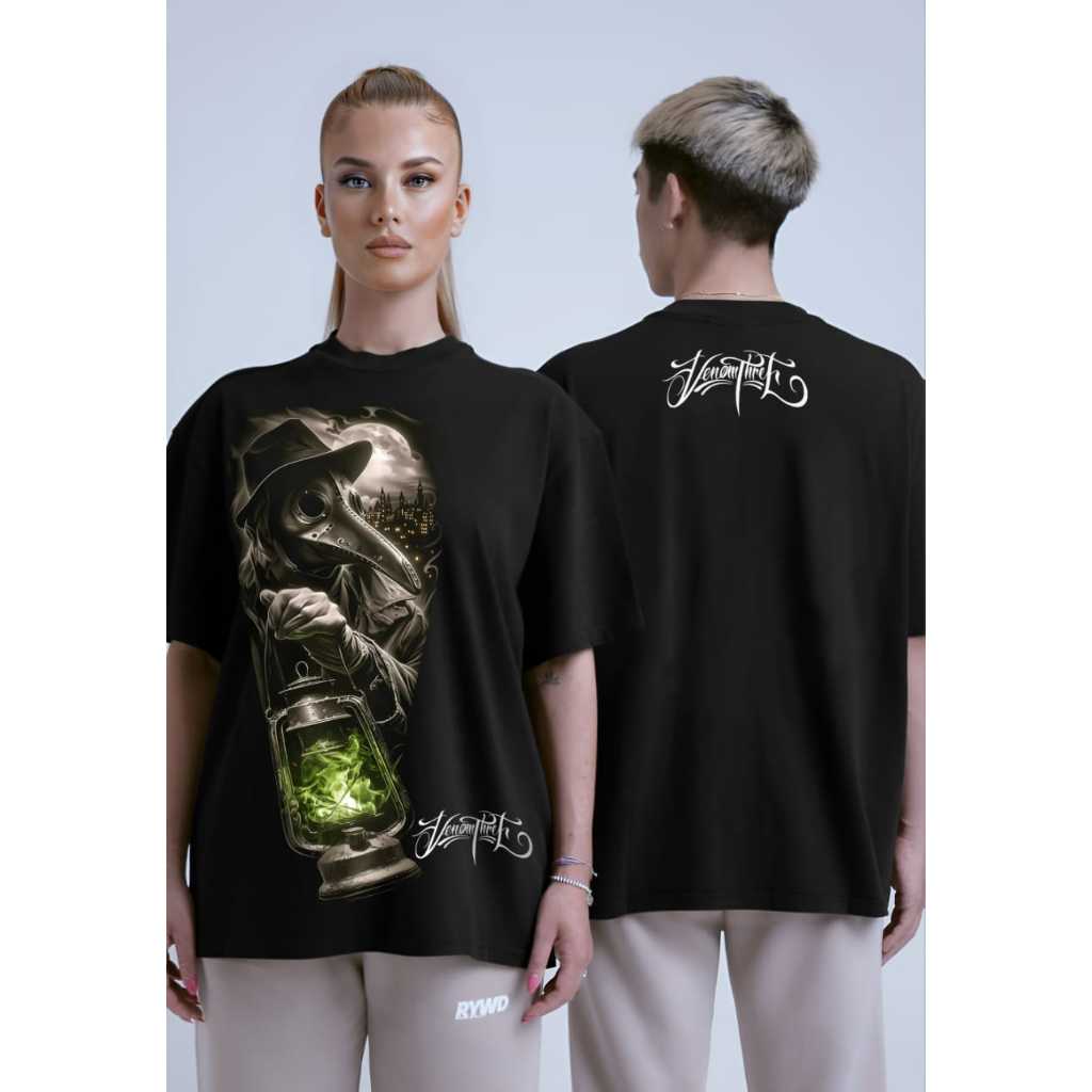 T-Shirt Tengkorak Pria Venomtherel Baju Kaos Oversize Tengkorak Pria Wanita Kekinian Terbaru Murah U