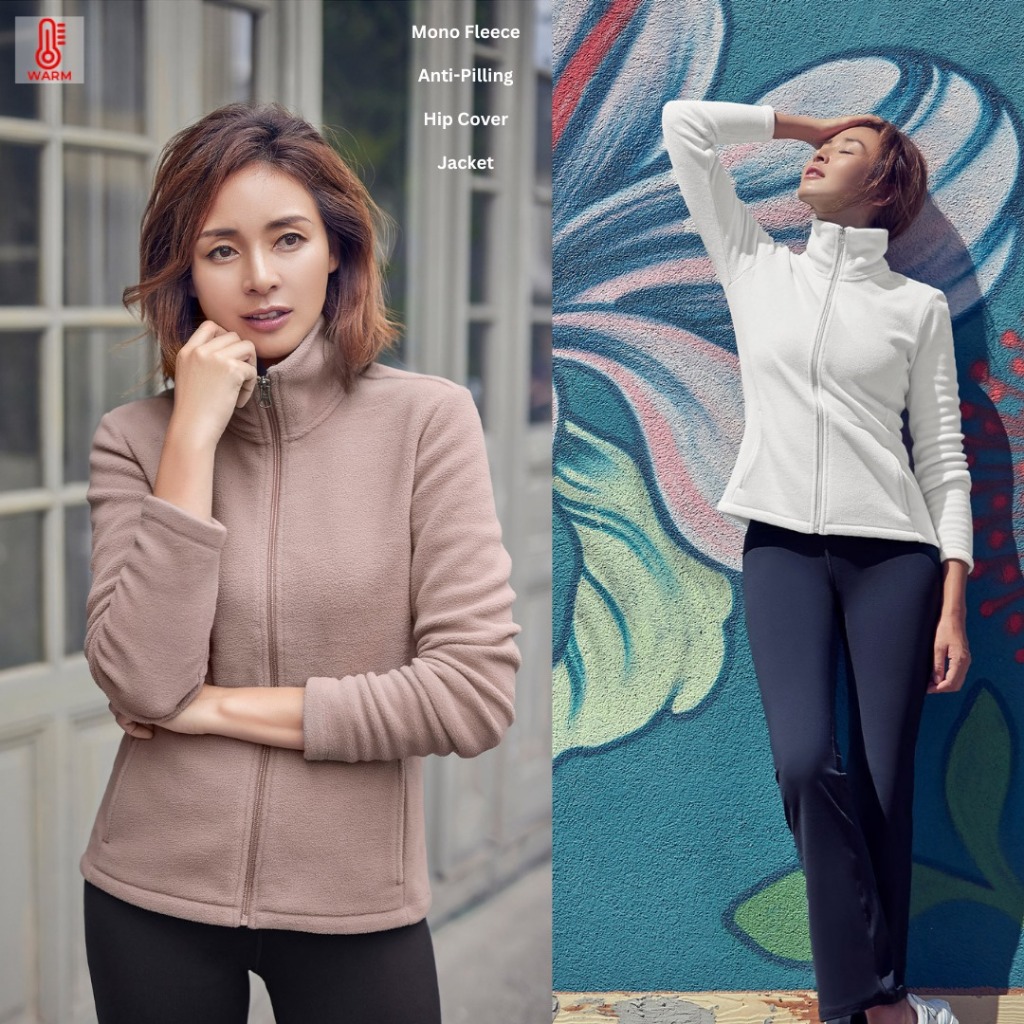 Jacket Wanita Fleece Thermal REAL WOOL  (STL96 MONO FLEECE JACKET)