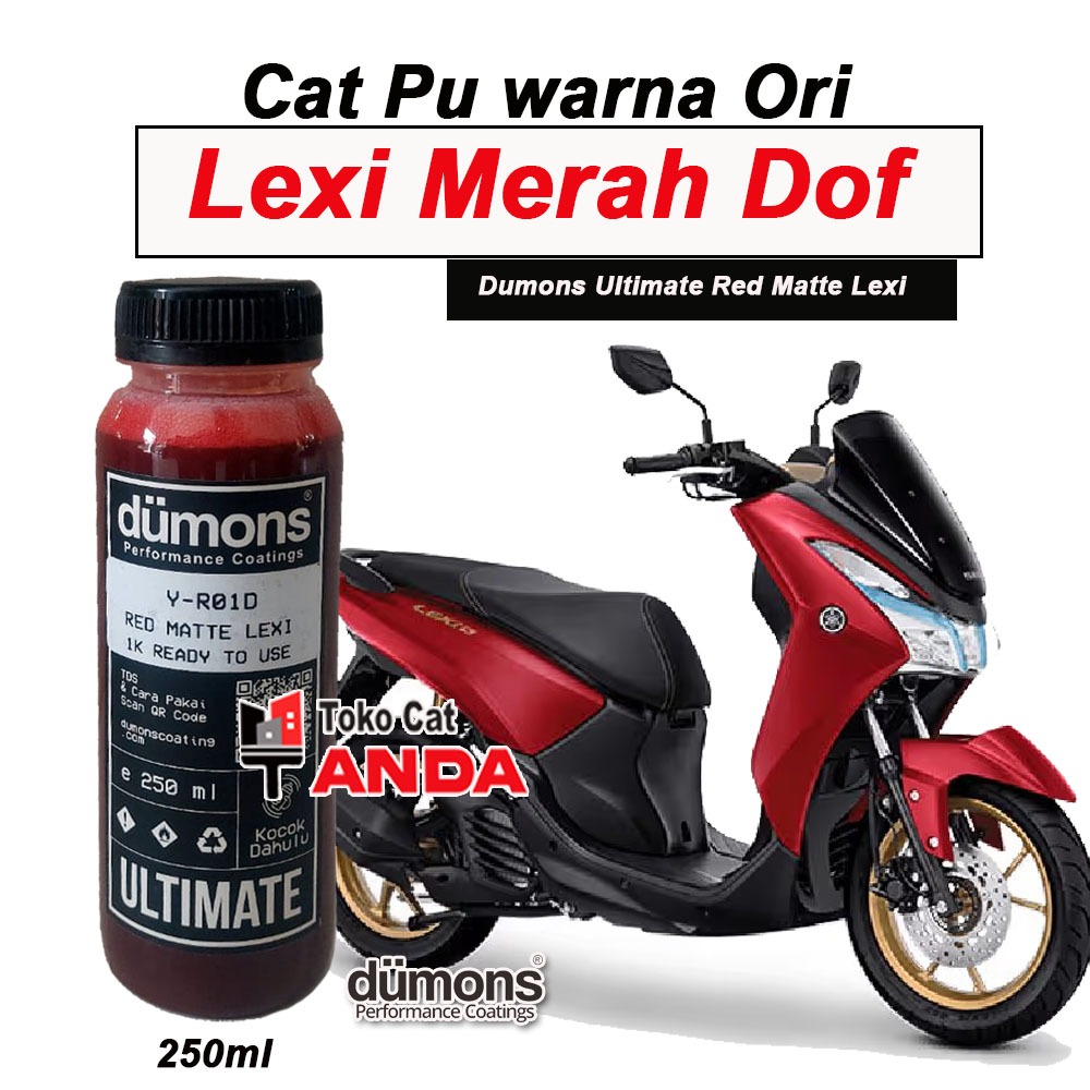 Cat Lexi merah Doff - Cat PU Yamaha Lexi Red matte