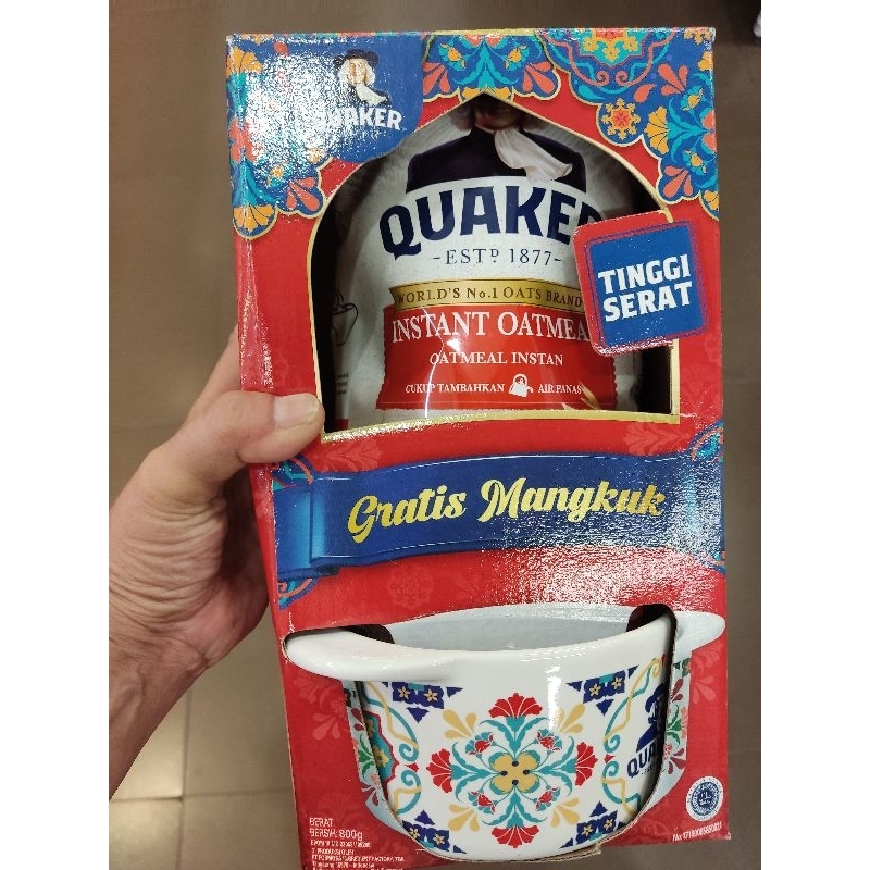 

NG quaker oat 800 gr free mangkok