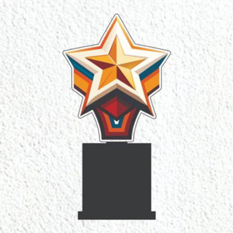 Piala Bintang Akrilik Custom Piala Juara Piala Bintang Akrilik Custom