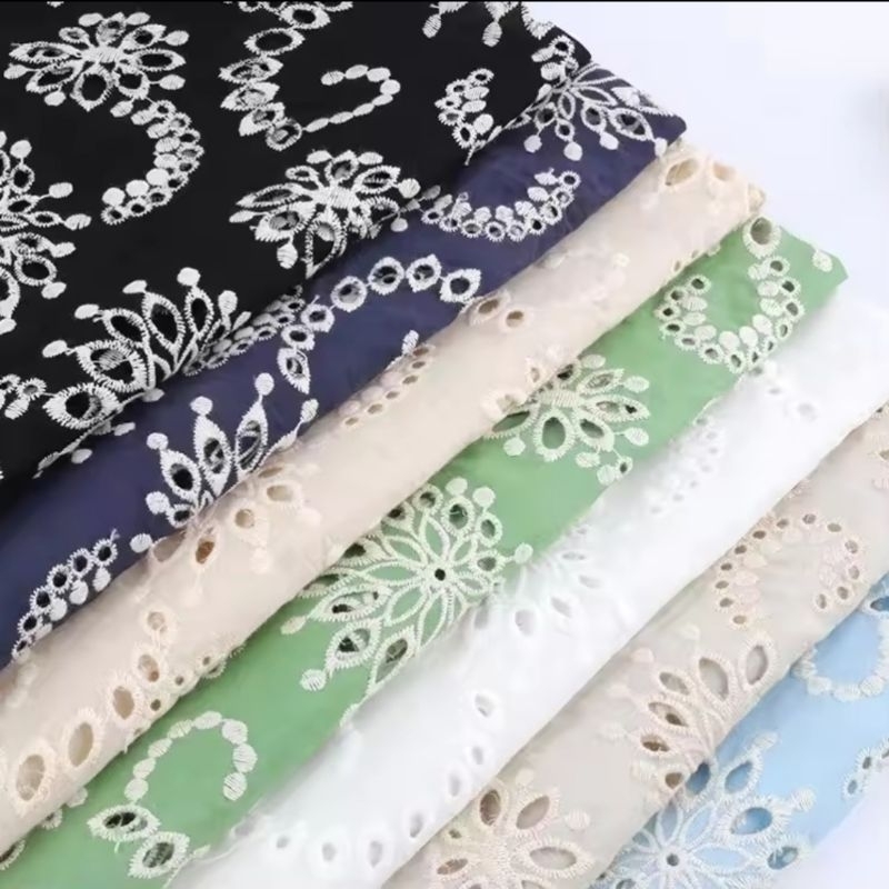 Katun Bordir Bolong /Katun Bordir premium /Katun bordir putih