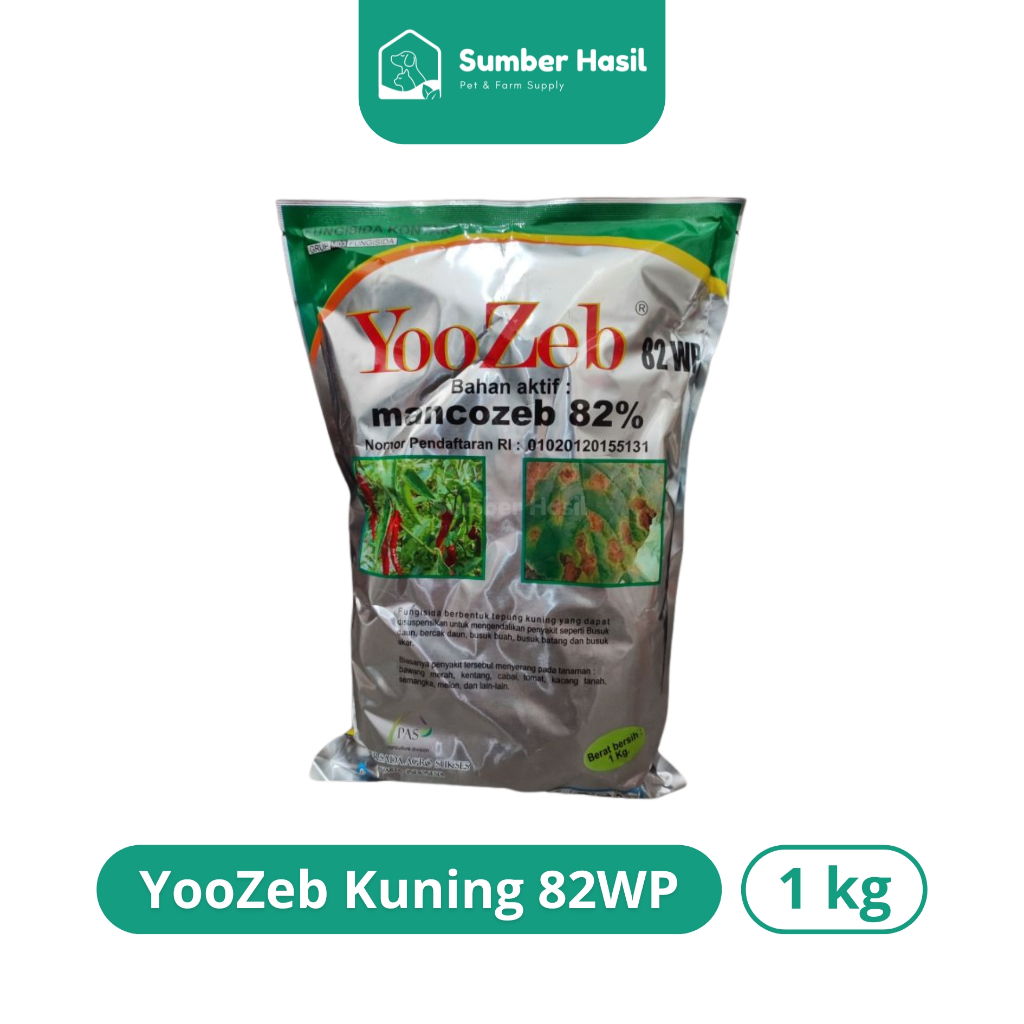 FUNGISIDA YOOZEB 82WP KUNING 1KG FUNGISIDA MANCOZEB BIRU 82WP YOOZEB KUNING ORIGINAL