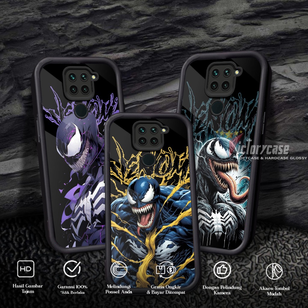 Softcase Glass kaca untuk REDMI NOTE 9 NOTE 10X VNOM Casing Handphone Case Procamera