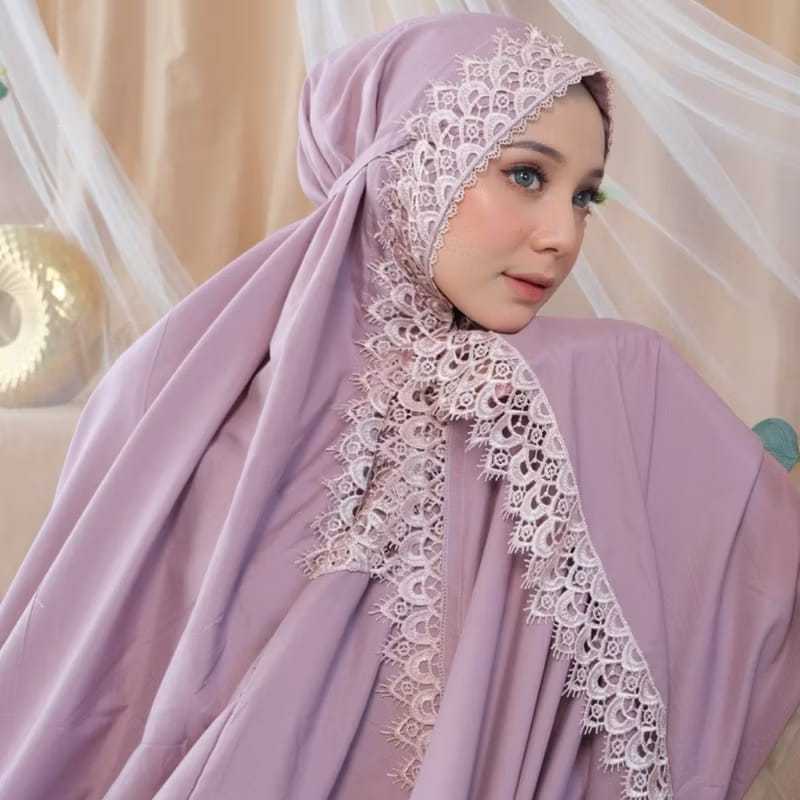 PROMO MURAH  READY Mukenah Import Dubai Agnia by fashion gayo Mukena Dewasa 2 in 1 + Tas Mukena Impo