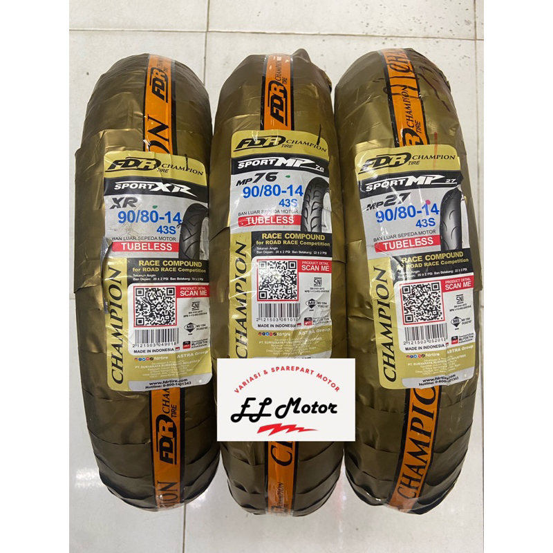 Ban FDR Soft Compound Mp27, Mp76, XR Racing
