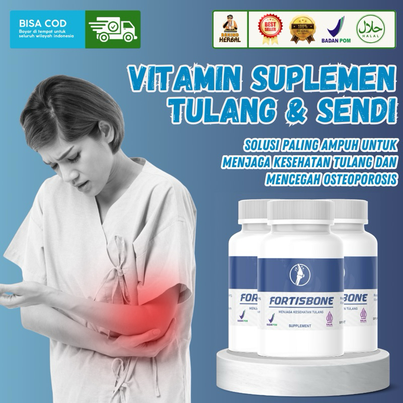 FORTEBONE Vitamin Tulang dan Sendi Vitamin Kesehatan Tulang Obat Pengapuran Tulang Syaraf Kejepit Re