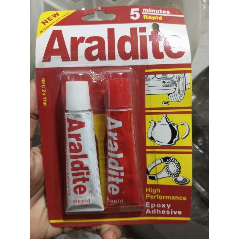 lem araldite speaker merah original 2x17ml / lem speaker araldite