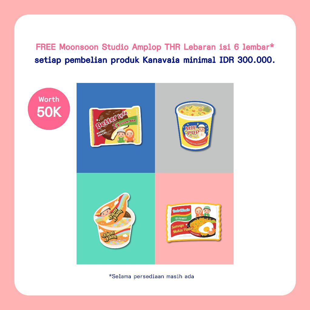 

Not for Sale - Free Gift Moonsoon Amplop THR Lebaran isi 6 lembar