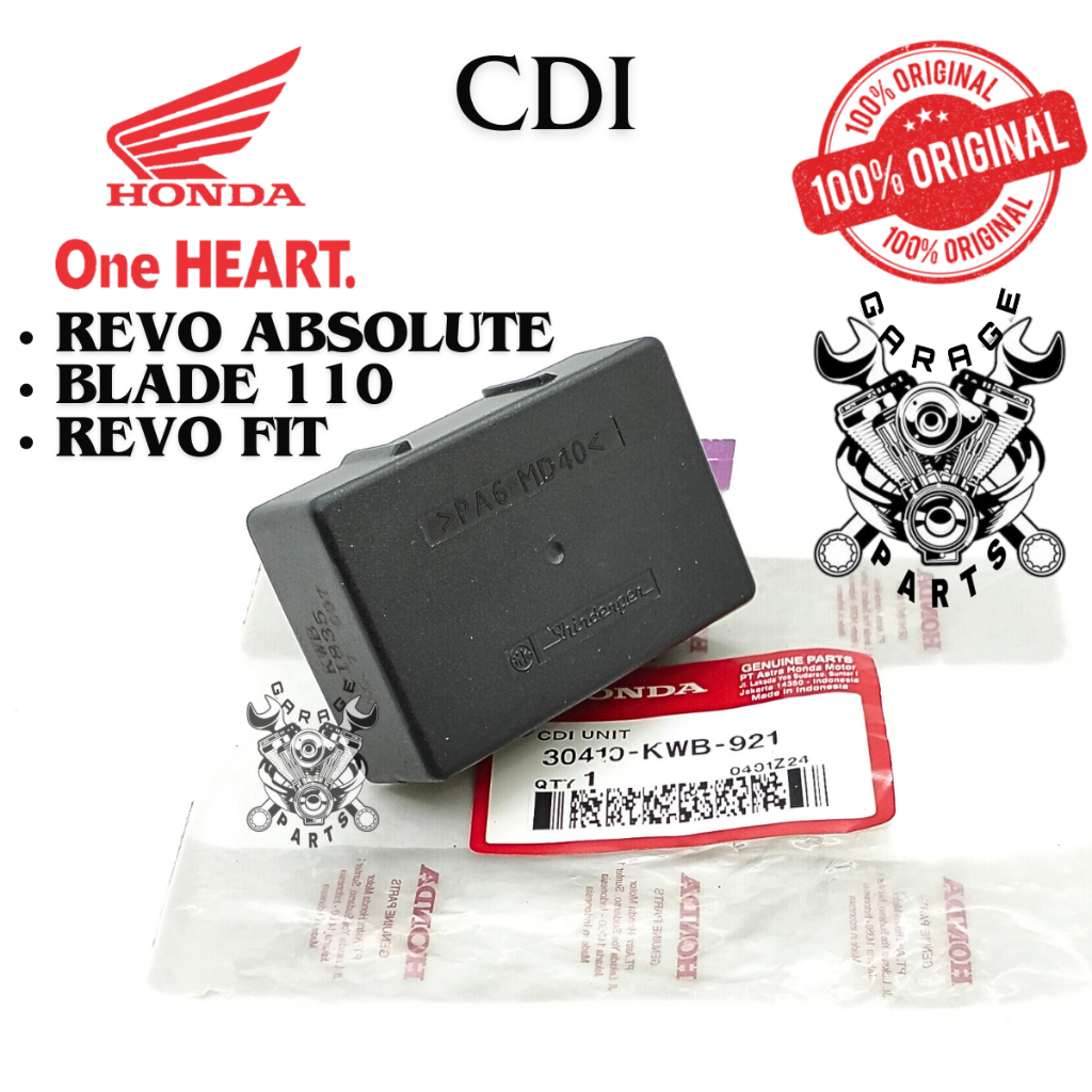 Capasitor Discharge Ignition Original Honda KWB CDI Unit Absolute Revo Blade 110 Revo Fit Ori AHM