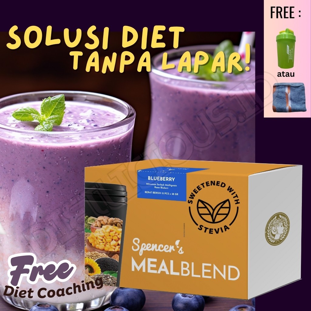 

Spencer's Meal Blend BLUEBERRY - Meal Replacement Solusi Diet Sehat dan Praktis (FREE BONUS MENARIK)