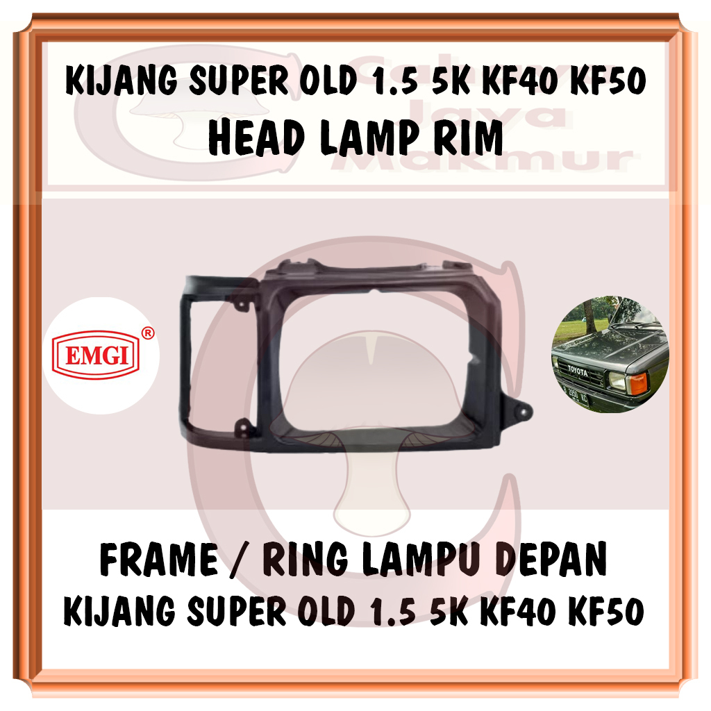 PCS Head Lamp Rim Ring Frame Lis List Bingkai Rumah Lampu Depan Grill Samping Toyota Kijang Super La