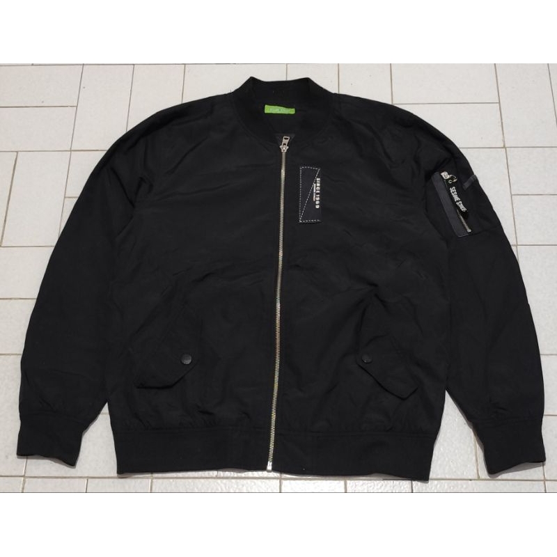 Jaket Casual Bomber Sesame Street Hitam