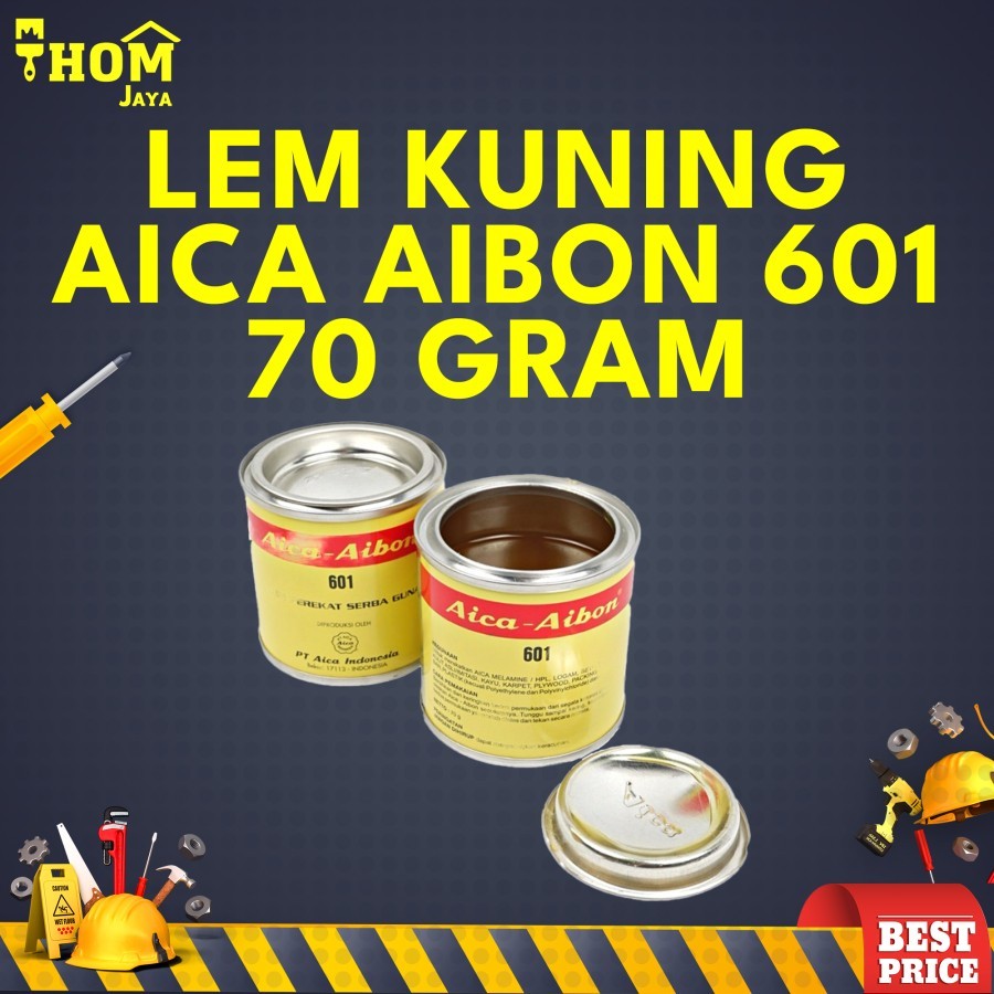 

LEM KUNING / LEM SERBAGUNA / LEM KAYU - AICA AIBON 601 - 70 GRAM