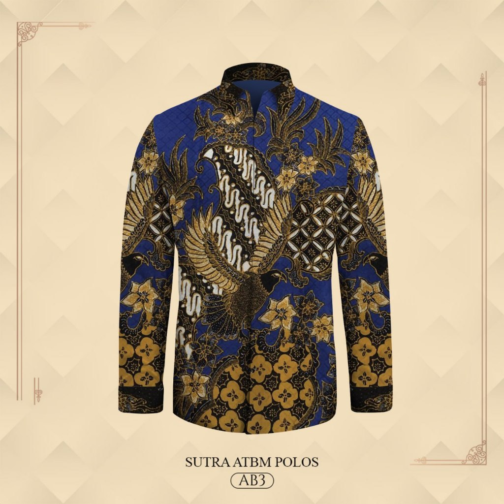 Kemeja pria batik tulis sutra asli pekalongan pola lengan panjang baju batik pria exclusive modern