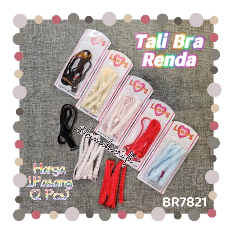 TALI BRA RENDA WARNA WARNI MODEL KOREA 5MM / TALI BH RENDA ELASTIS / LACE BRA STRAP / BR782120
