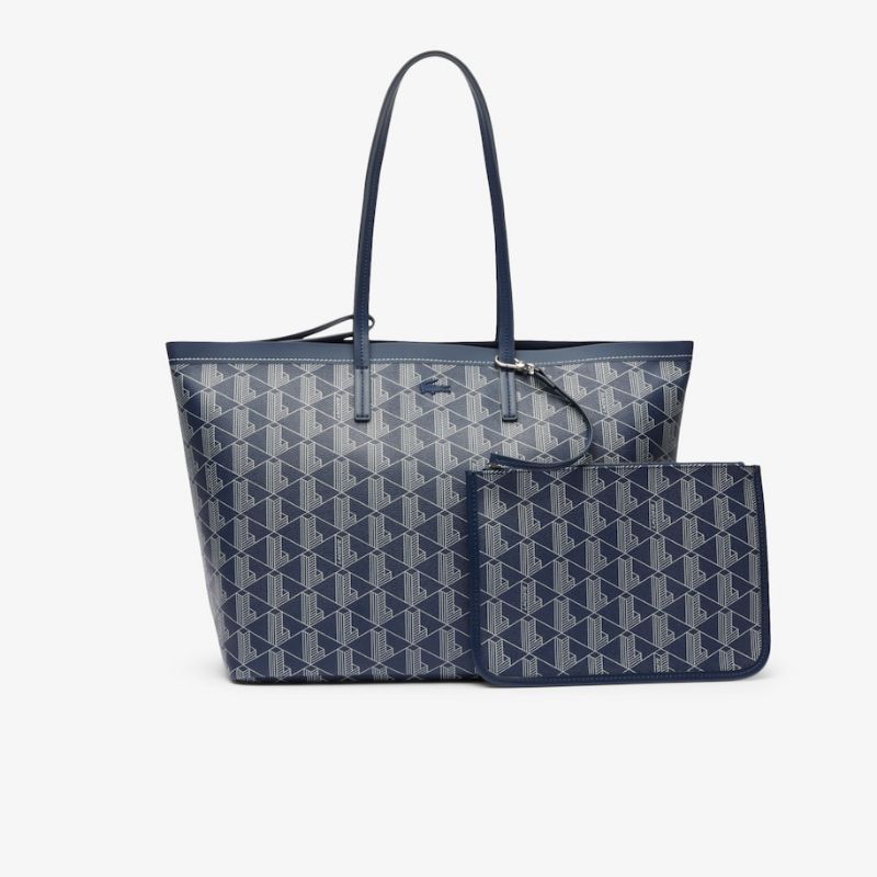 Lacoste Women's Zely Grained Tote Bag with Pouch Laptop 15 inch