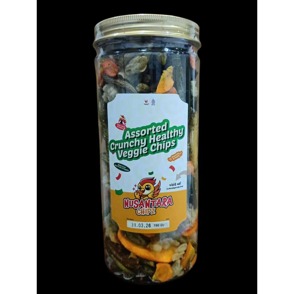 

Nusantara Chipz Keripik Sayur Campur Kering - Healthy Veggie Chips
