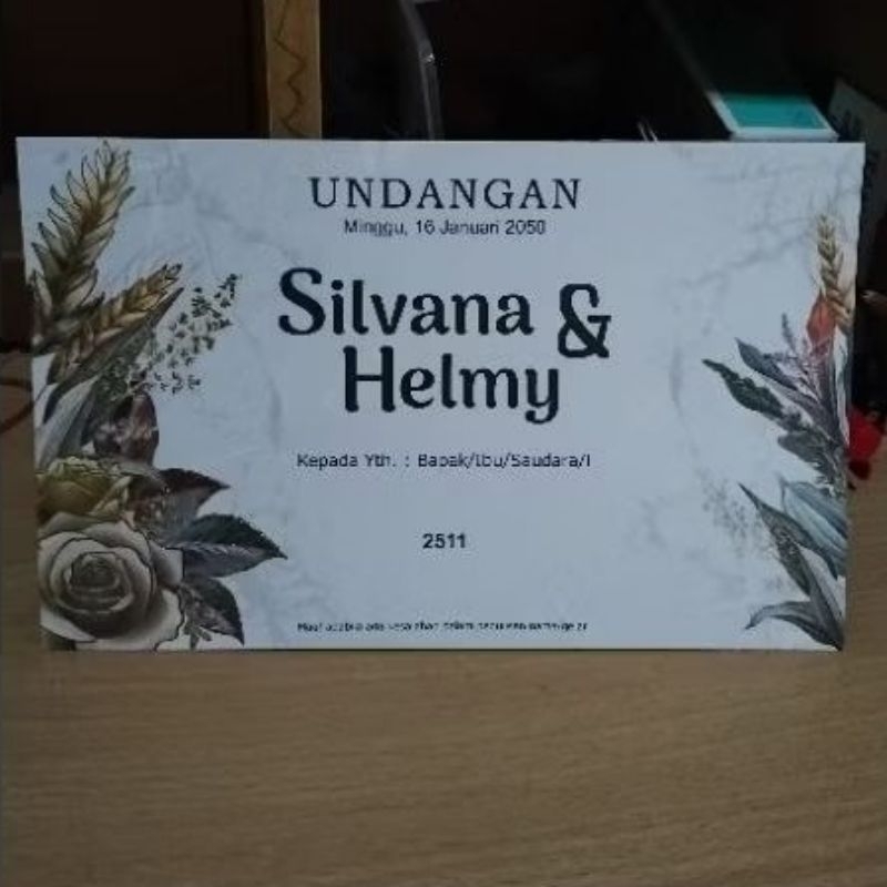 Undangan Pernikahan Murah Custom Kekinian Elegant Erba 2511