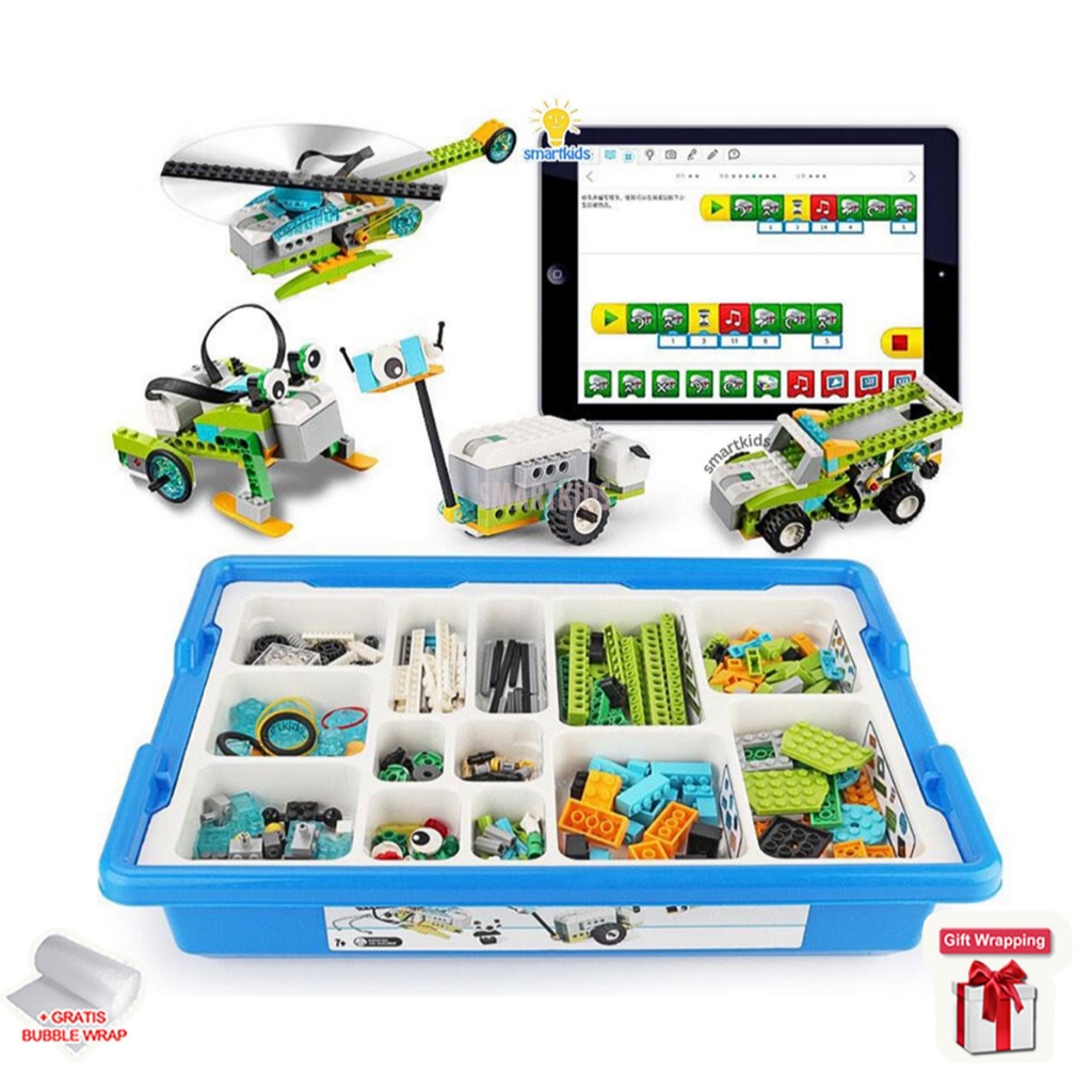 WeDo Coding Robot Brick Block Mainan Edukasi Anak PC Tablet Kompatibel STEM Programming Build Code
