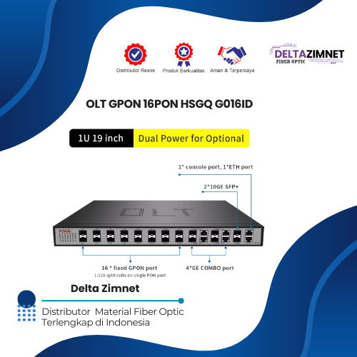 OLT GPON 16 PON HSGQ TYPE G016 10G AC/DC - Unit OLT Only