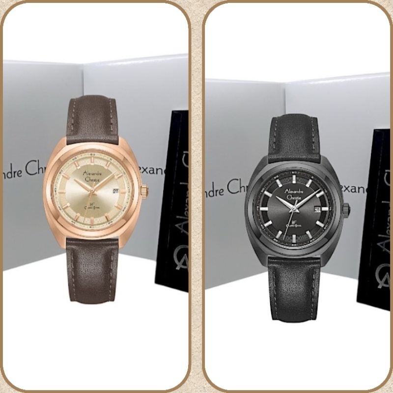 Jam Tangan Wanita Alexandre Christie 8702 AC8702 AC 8702 Tali Kulit