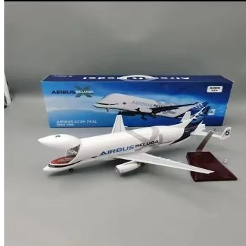 miniatur diecast pesawat Airbus beluga panjang 43 cm ada roda