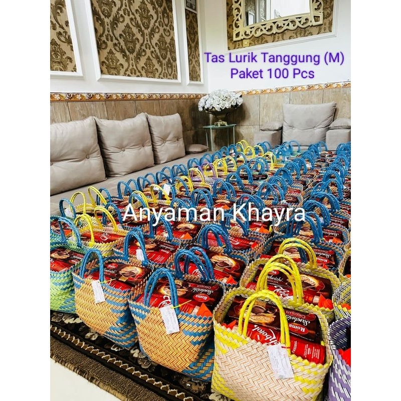 

Ready Stock Paket Hemat 100 pcs Tas Lurik Medium Murah meriah