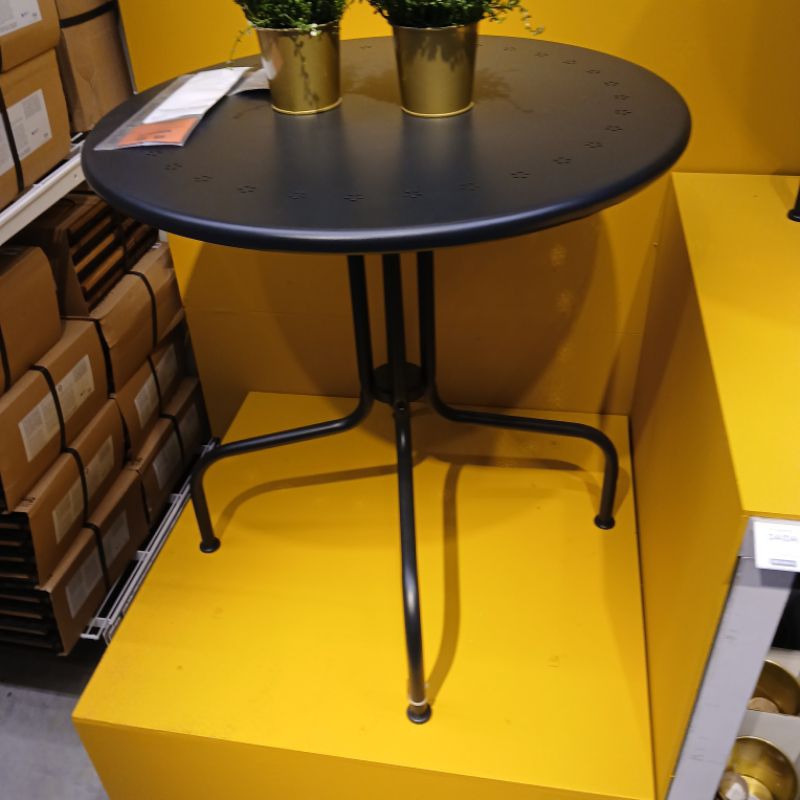 IKEA LACKO meja bulat luar ruangan 70cm meja teras coffee table cafe