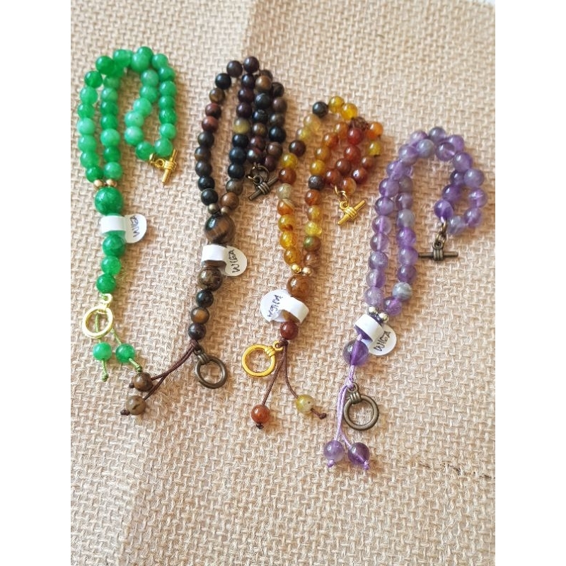 Tasbih batu alam 2in1 | Tasbih gelang batu | Gelang batu alam