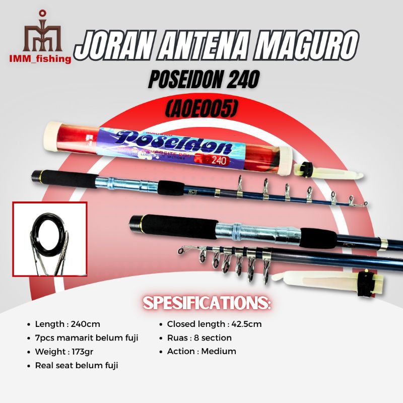 JORAN ANTENA MAGURO POSEIDON TONGKAT PANCING FISHING ROD
