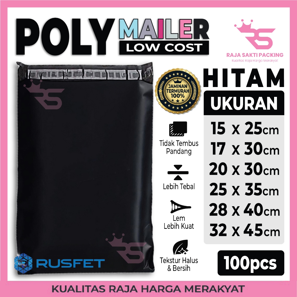 

Amplop Plastik Polymailer Hitam Low Cost Packaging Online Amplop Poly mailer Hitam Lowcost Pack Rusfet Termurah Isi 100 Lembar