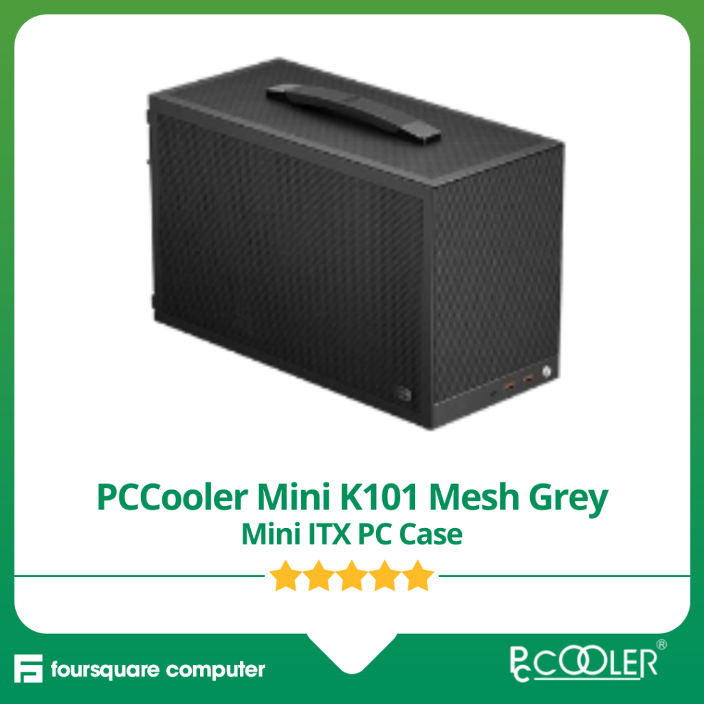 PCCooler K101 Mesh Grey Mini ITX PC Case Casing