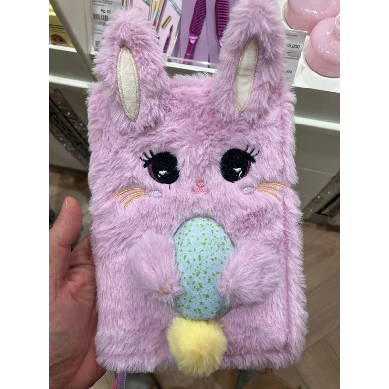 

buku notes cover bisa dibuka lucu imut karakter kelinci paskah bisa dipencet goyang kuping