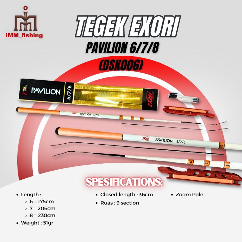 TEGEK EXORI PAVILION | Tongkat Pancing | Fishing Rod