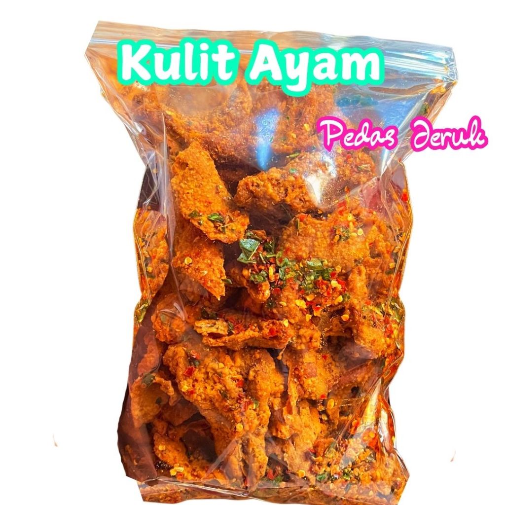 

Kripik Kulit Ayam Crispy 500 Gram / 1/2 Kg Kulit Ayam Krispi Original / Krispy Aroma Daun Jeruk