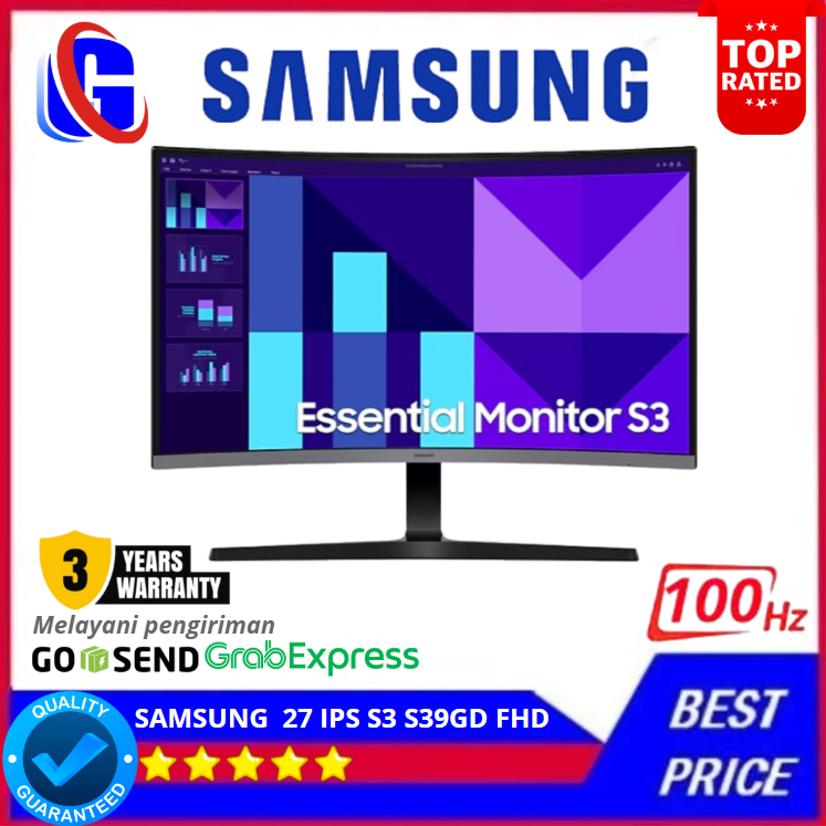 Monitor LED Samsung S39GD LS27D396GAEXXD S27D396 27" VA Curved 1800R 1080p FHD 100Hz