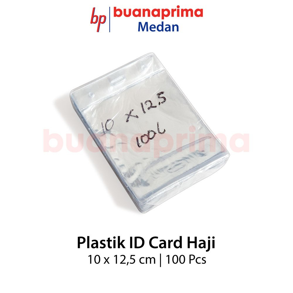 

PLASTIK ID CARD HAJI 10 x 12.5 cm isi 100 pcs Name Tag Holder Panitia