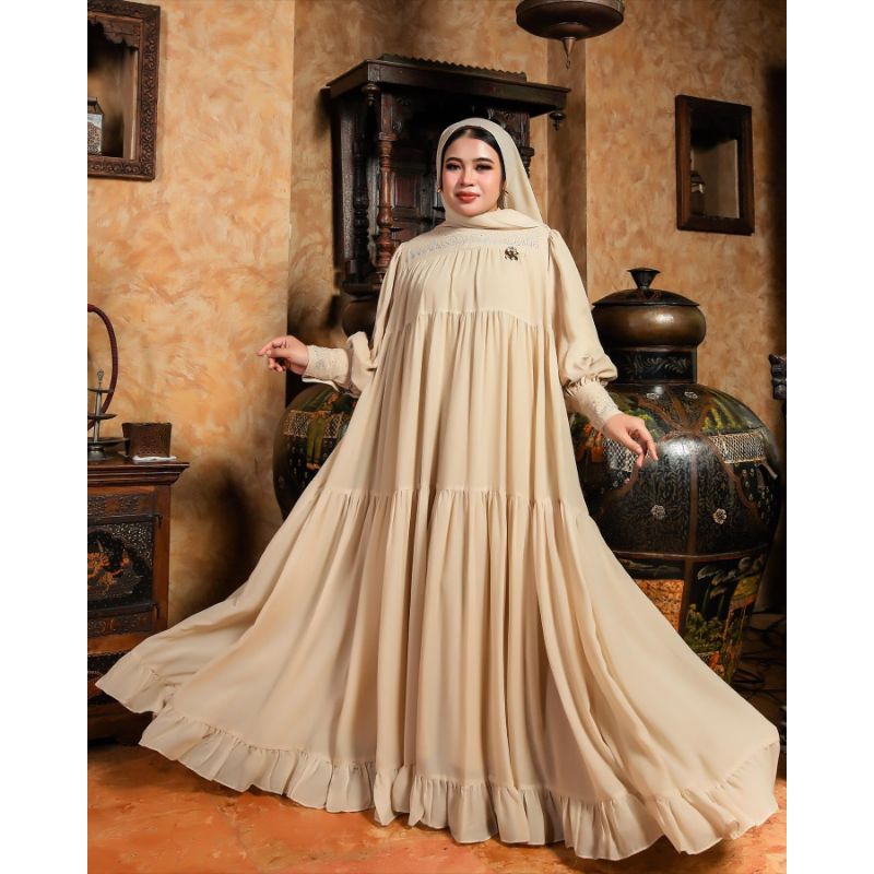 gamis brand Shellasaukia ori set hijab